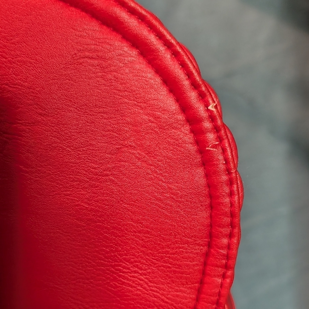 Faux Leather Red Crossbody Shoulder Bag - Picture 9 of 13